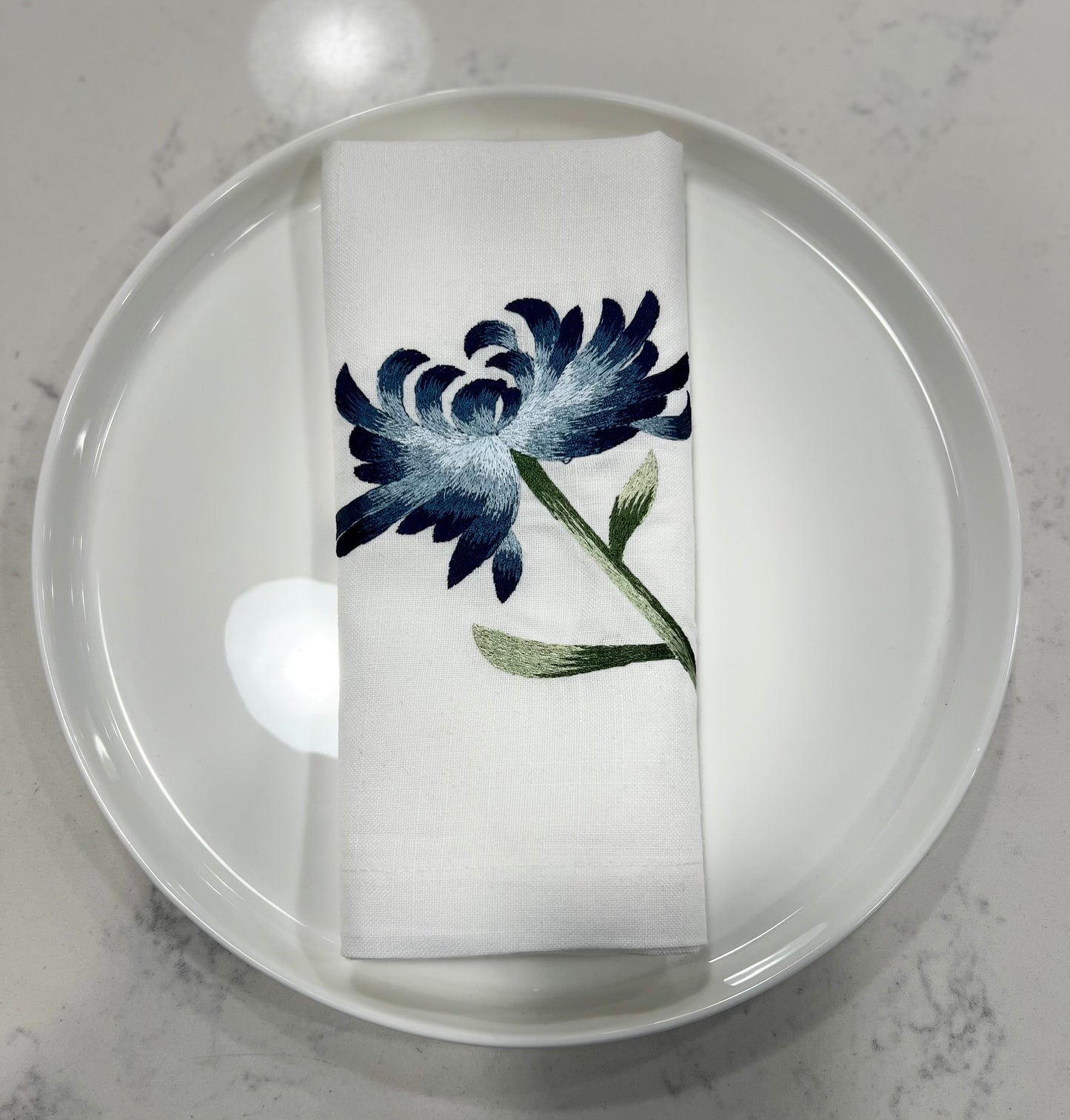 Washable Flower Napkin - 20" X 20” Set Of 4