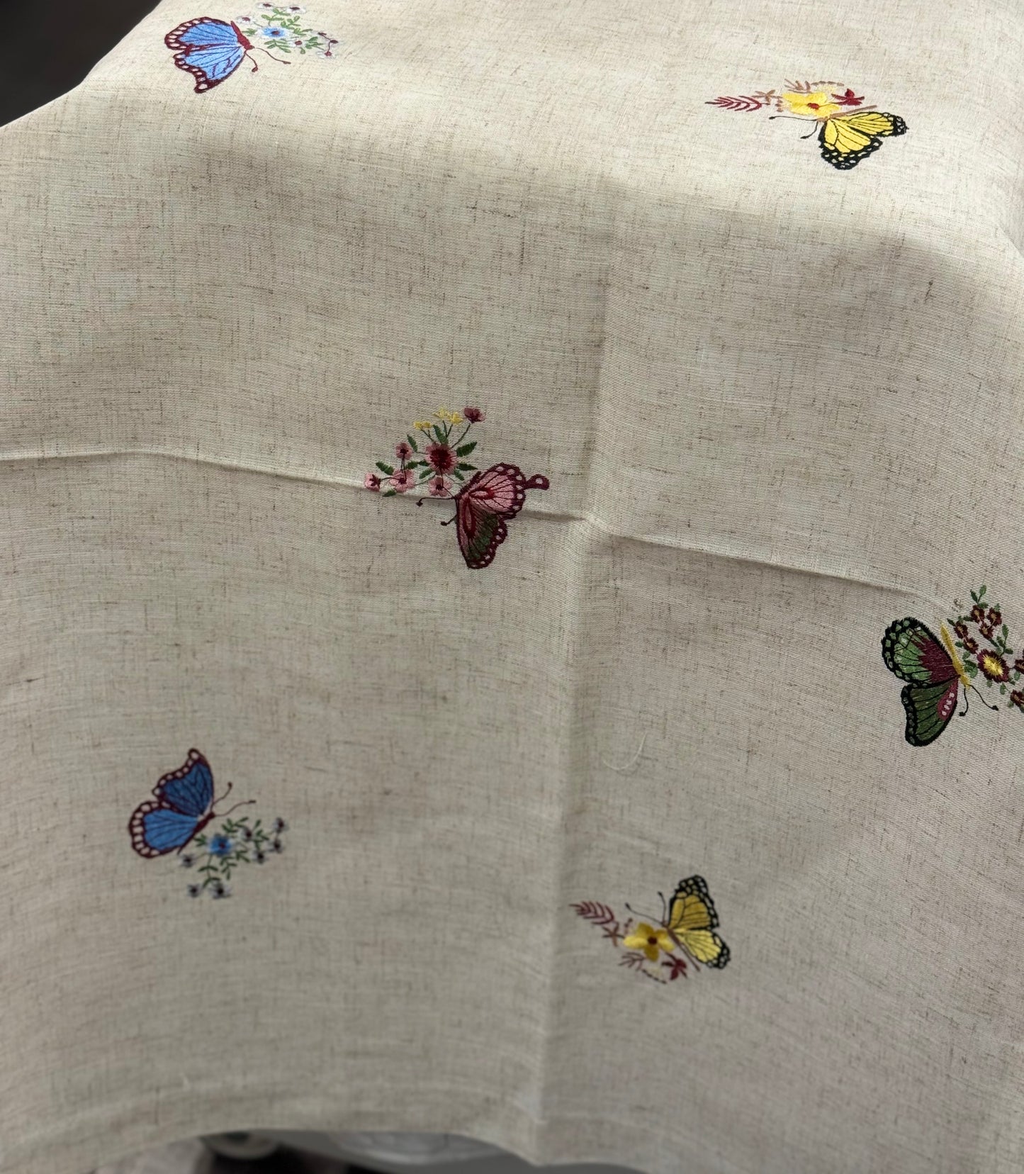 Colorful Multi Natural Butterfly Tablecloth