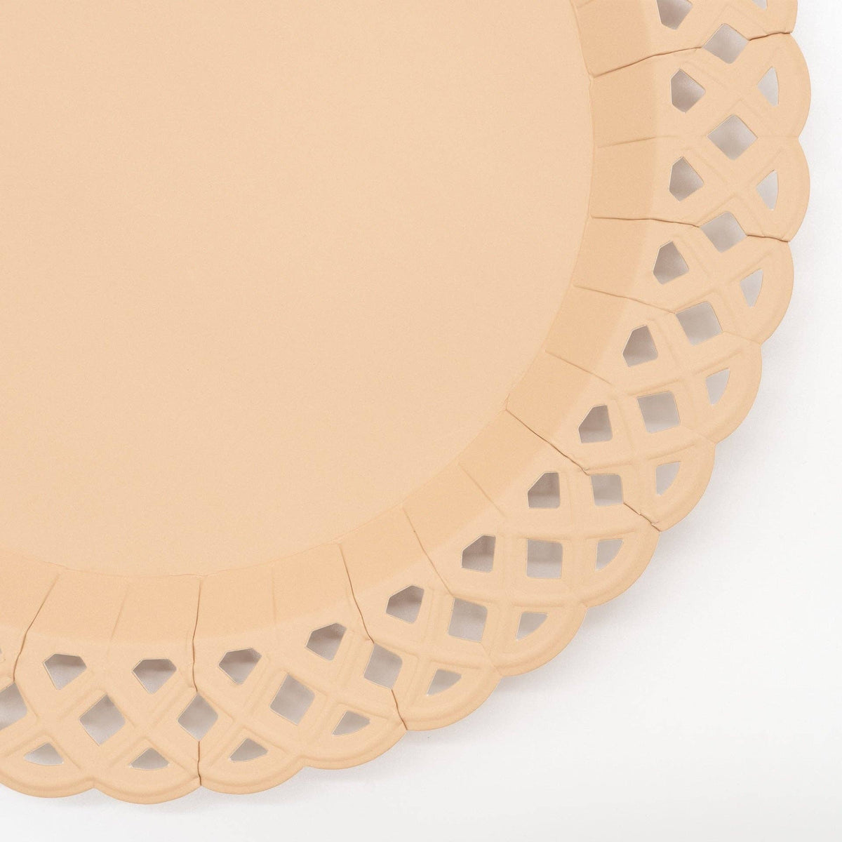Light Brown Basketweave Dinner Plates 8pk