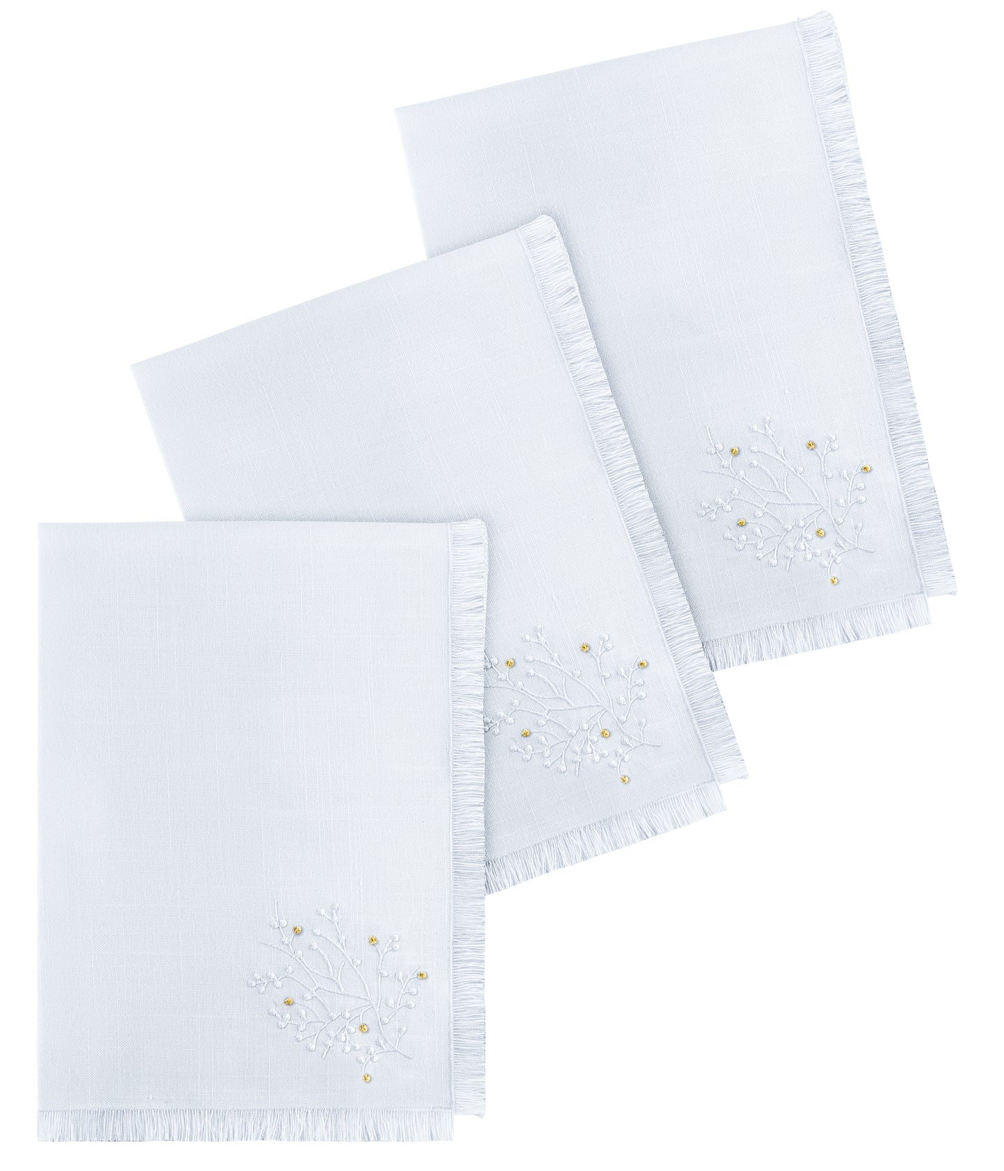 Finesse White & Gold Tablecloth