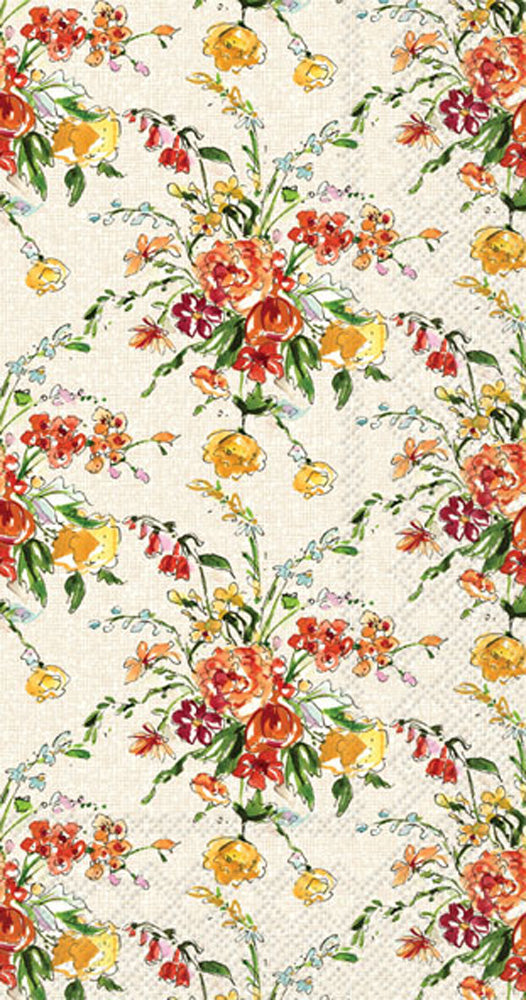 Fall Floral Pattern Guest Towels 16pk