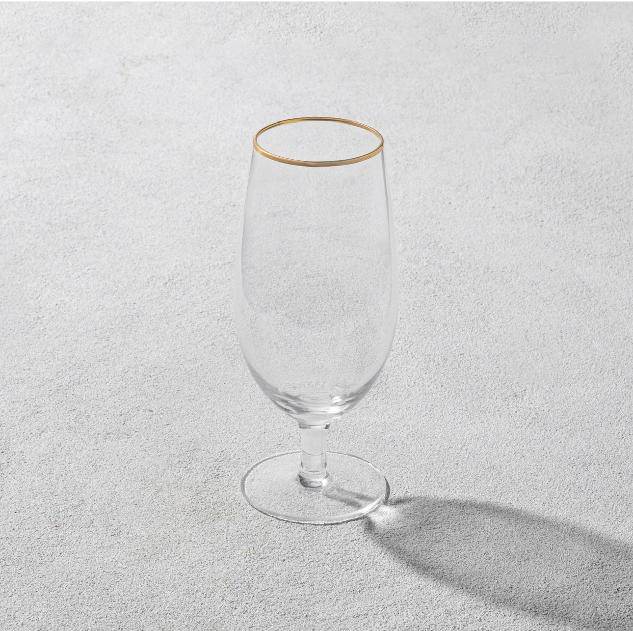Napa Water Goblet Glass Gold Rim Set of 6 15.5 oz