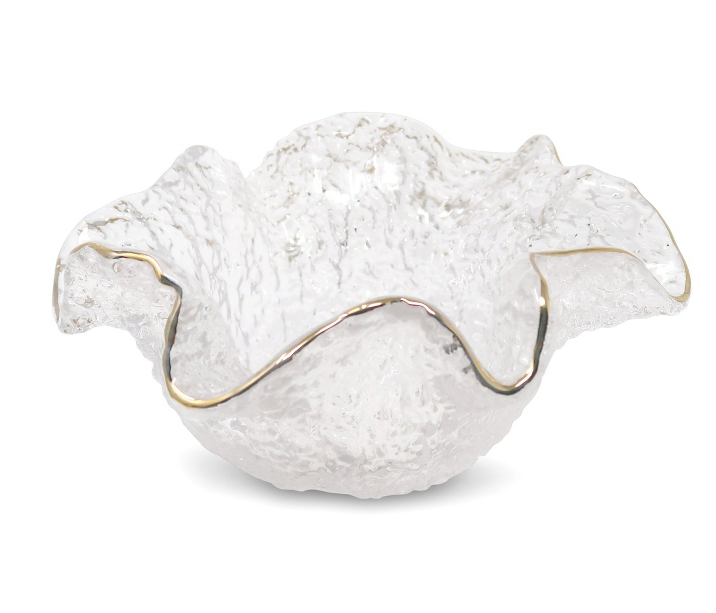 Hammer/Ruffle Gold Trim Bowl