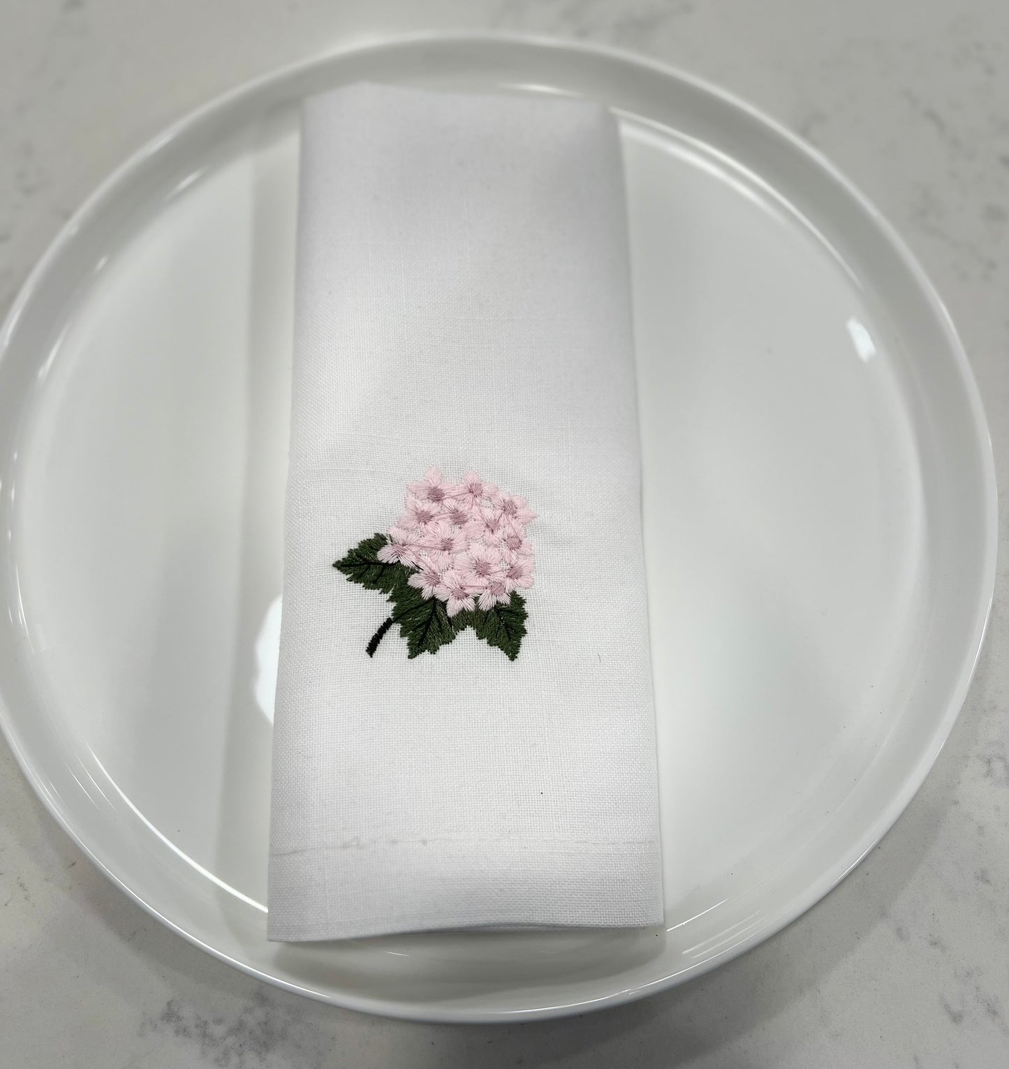 Washable Hydrangea Napkin - 20" X 20" Set of 4