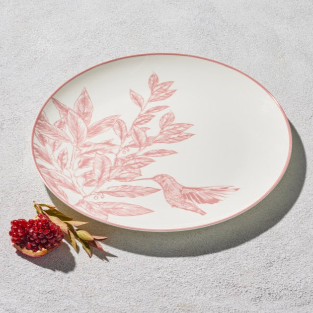 Hummingbird Charger Blush 12"