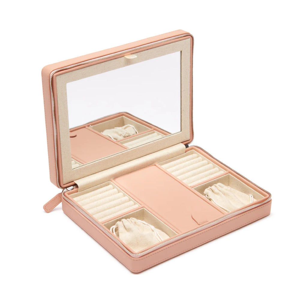 Luna Blush Jewelry Case-Zipper