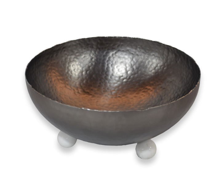 Temari Hammered BLK/WHT 11” Bowl