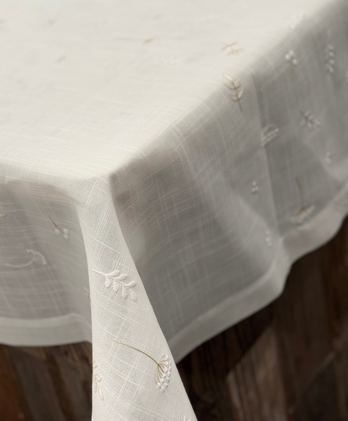 Flora Gold Tablecloth