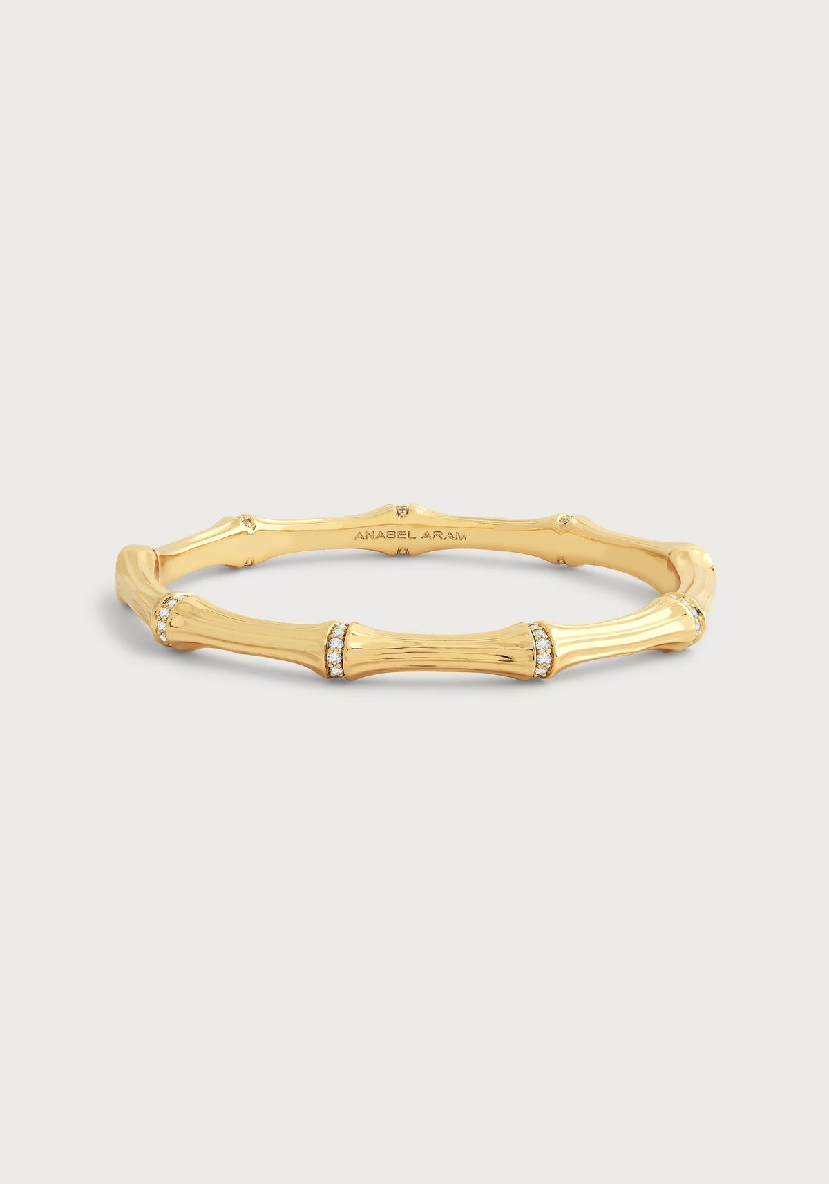 Bamboo Hinged Bangle Gold