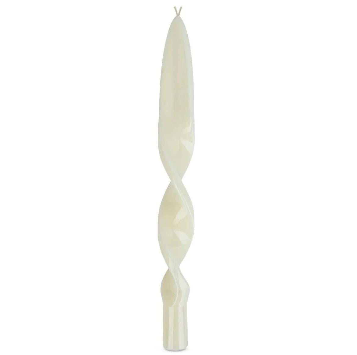 Twisted Havdala Candle Stick White