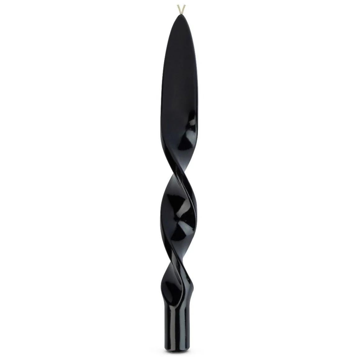 Twisted Havdala Candle Stick Black