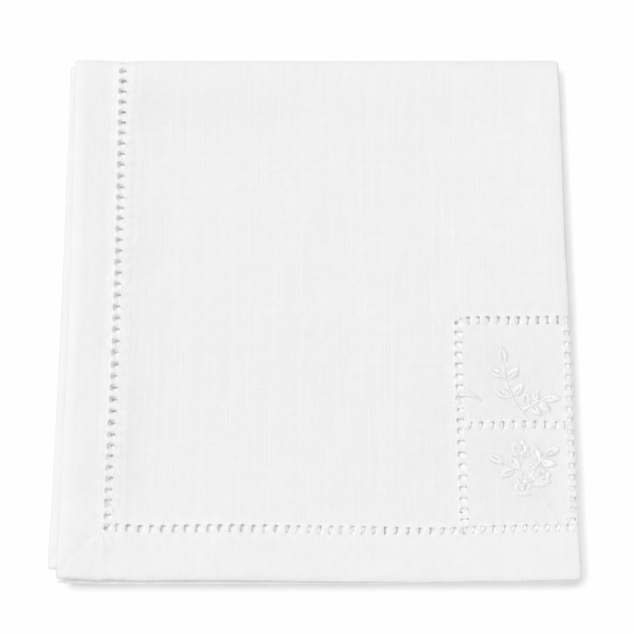 Grid Pattern with Flower Napkin 20"X20" Set of 4