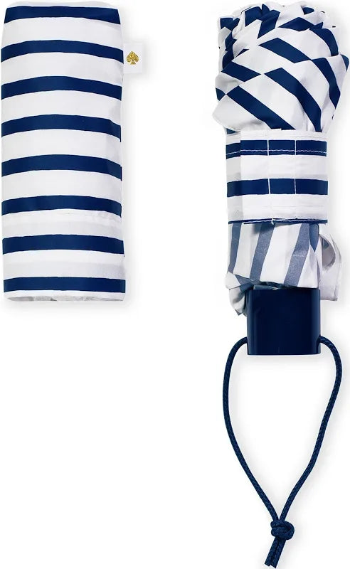 Navy Stripes Mini Umbrella