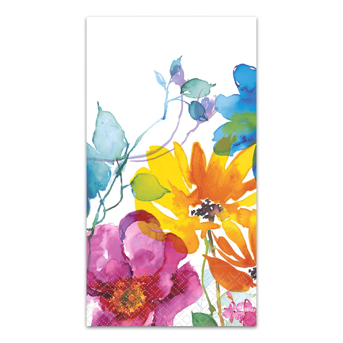 Primary Florals Guest Towel 16pk