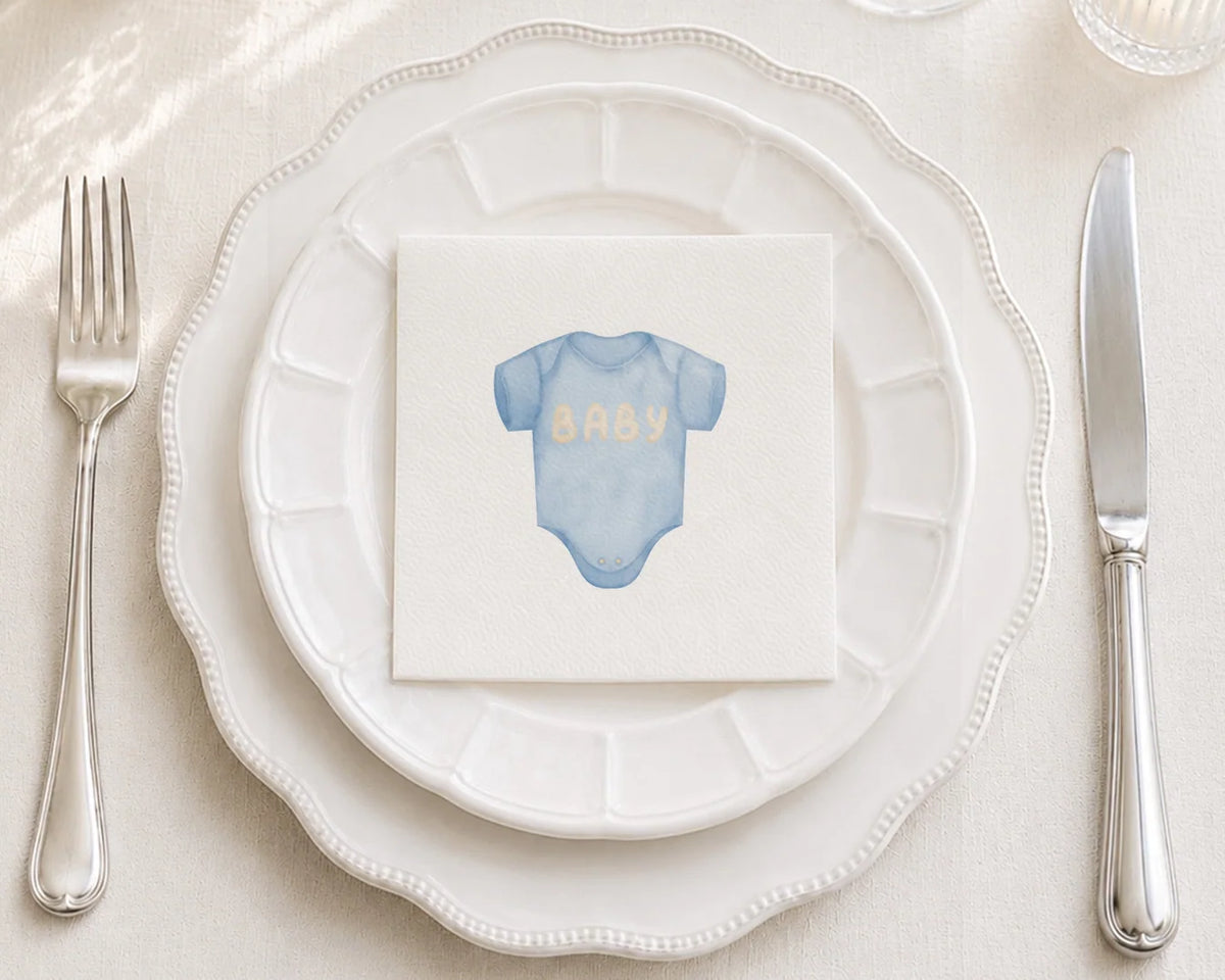 Blue Stretchie Cocktail Napkin 20pk