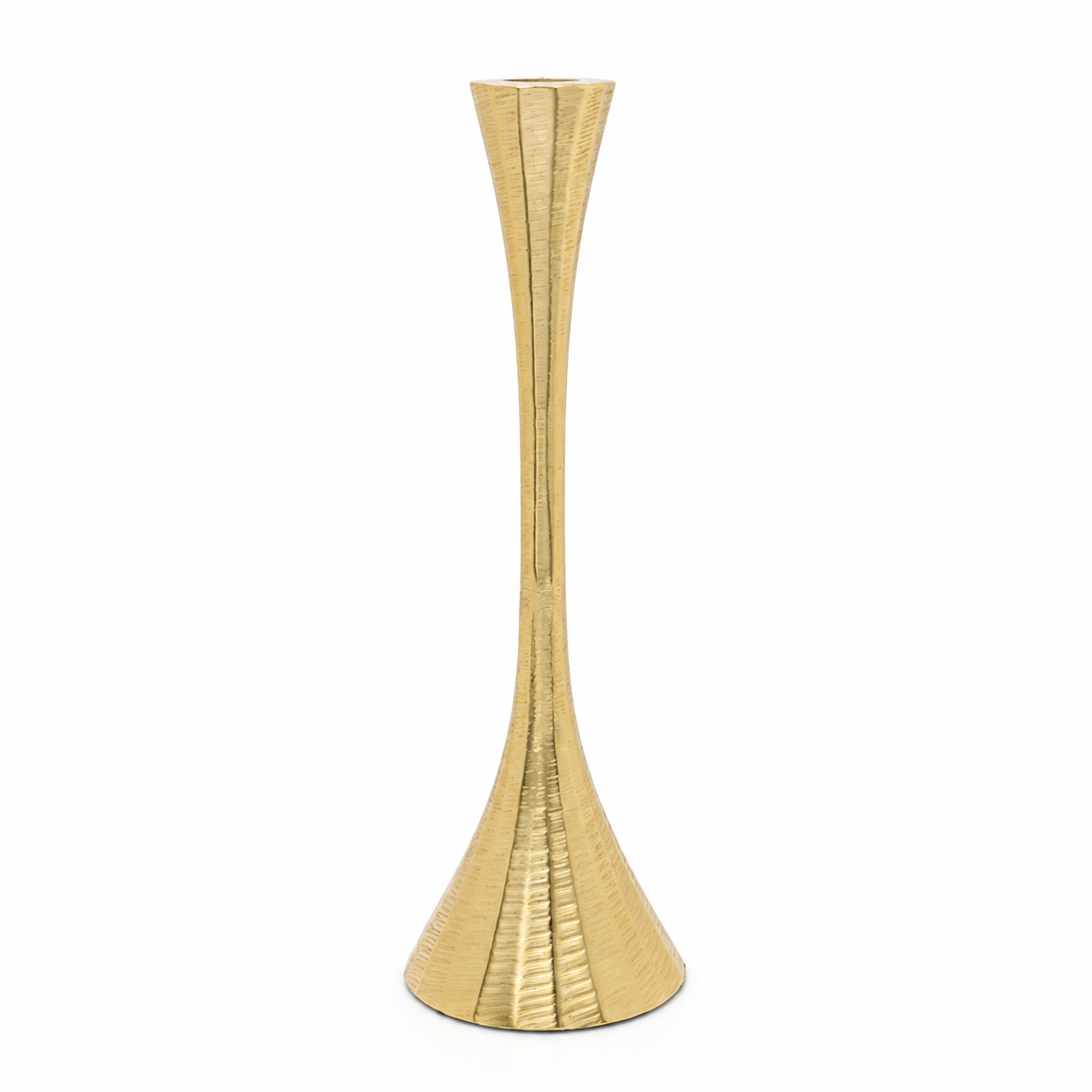 Geo Gold Candlesticks Set of 2 - 12”