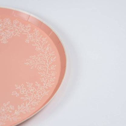 Floral Elegance Pink Dinner Plates 8pk