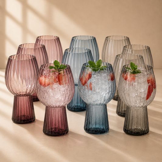 Phoebe Optic Set of 4 Goblet Glasses