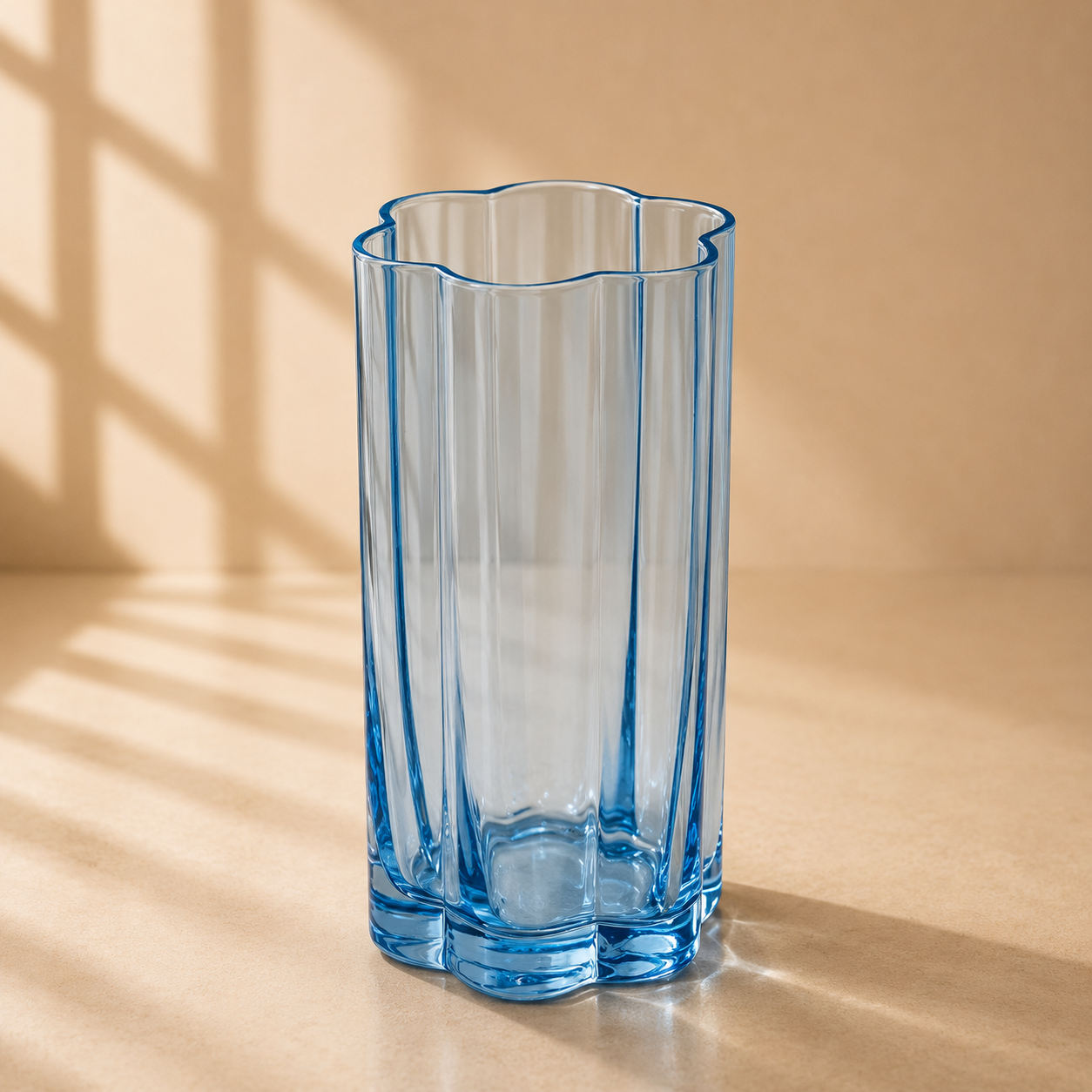 Flower Highball Tranquil Blue Set of 6