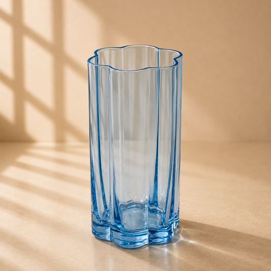Flower Highball Tranquil Blue Set of 6
