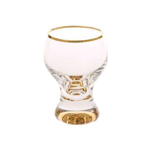 Gold Rim Stem Shot Glasses-6