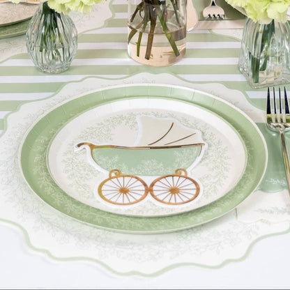 Floral Elegance Sage Dinner Plates 8pk