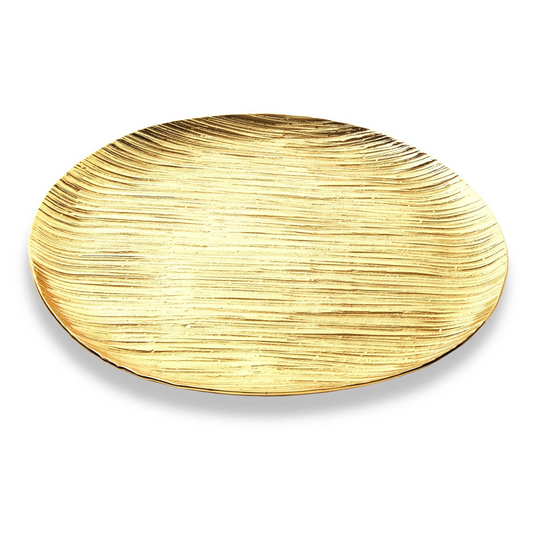 Round Gold Texture Tray 12”