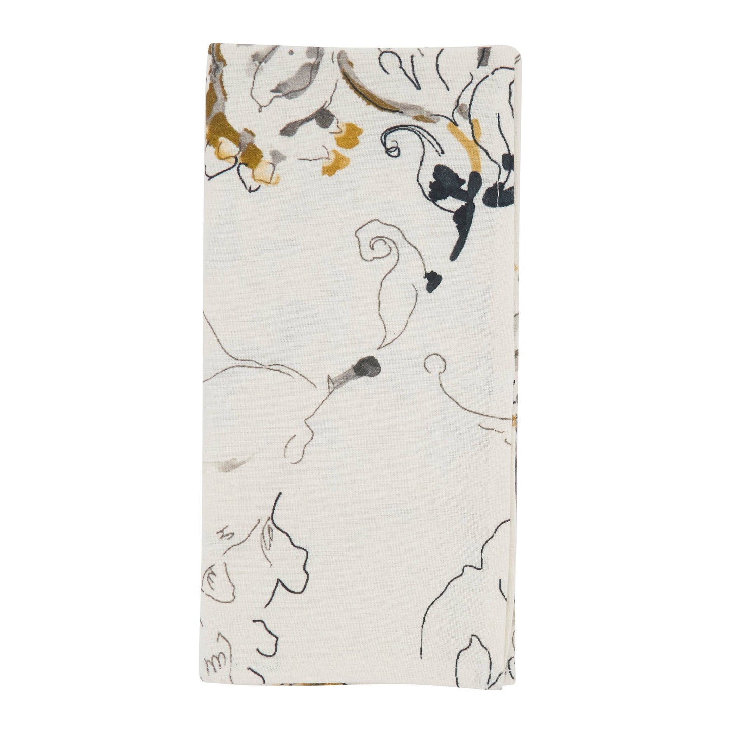 Abstract Floral Dinner Napkins: Marigold 20" Set of 4