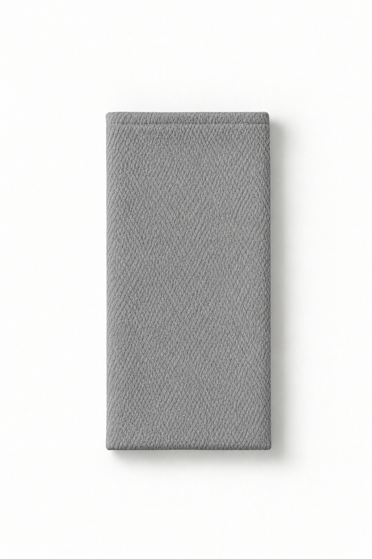 Guest Towel Herringbone Silver 12pk