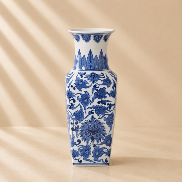 Blue White Chinoiserie Vase