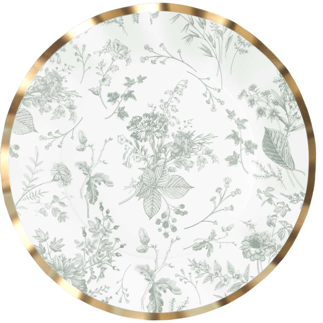 Timeless Sage Wavy Dinner Plates 8pk