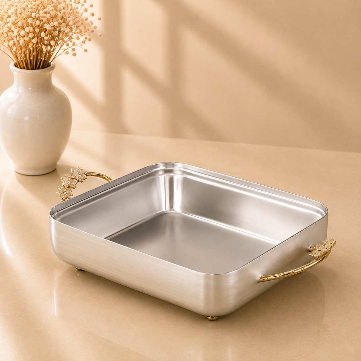 Hammer White Pan - Orchid Handles