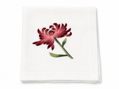 Washable Flower Napkin - 20" X 20” Set Of 4