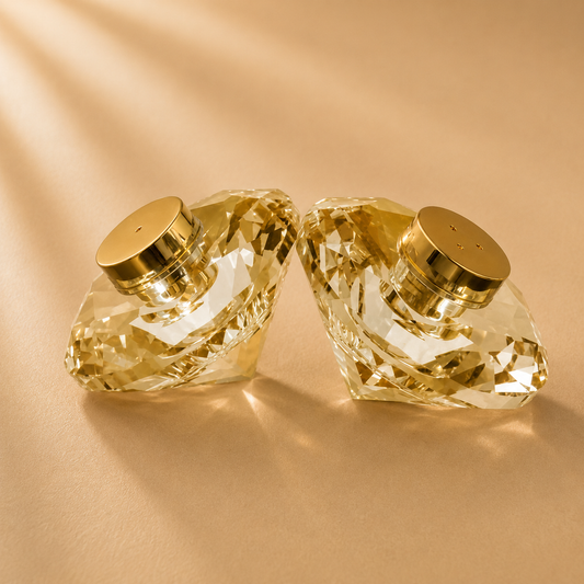 Rio Salt & Pepper Pair Amber with Gold