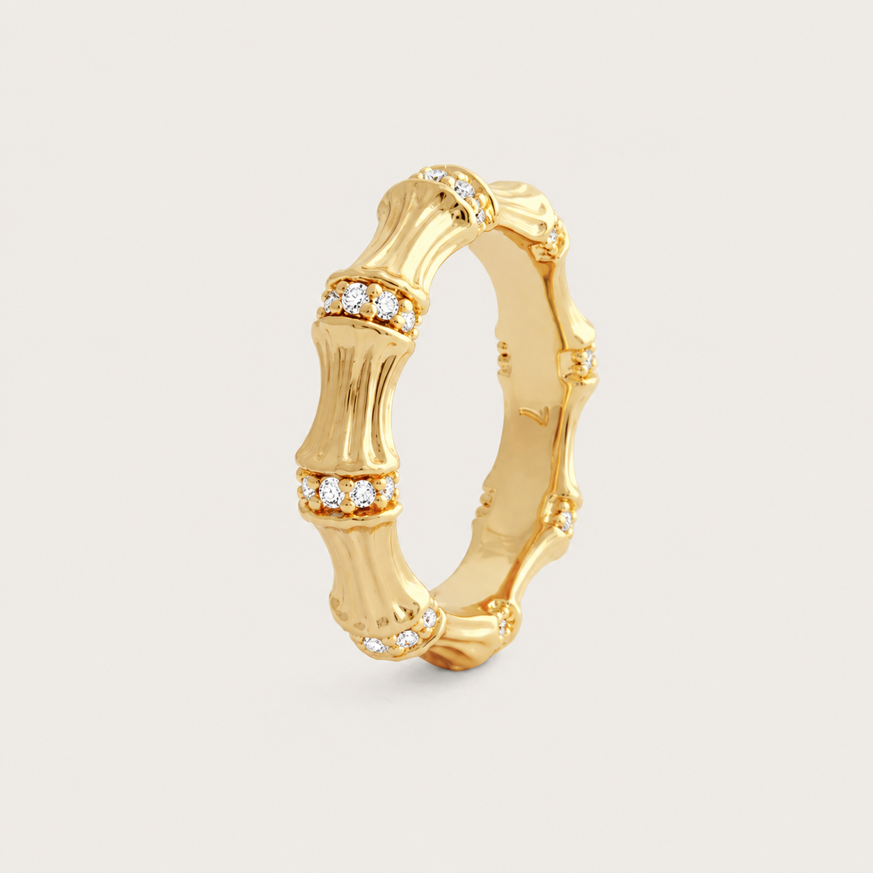 Bamboo Enameled Ring