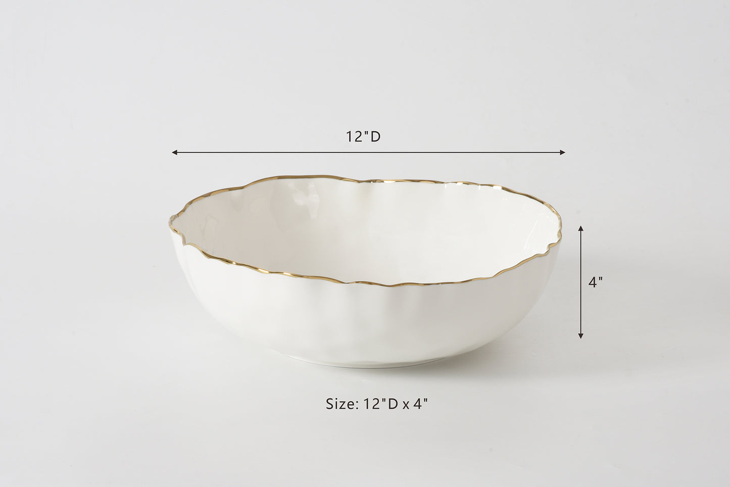 Large Portofino White Bowl