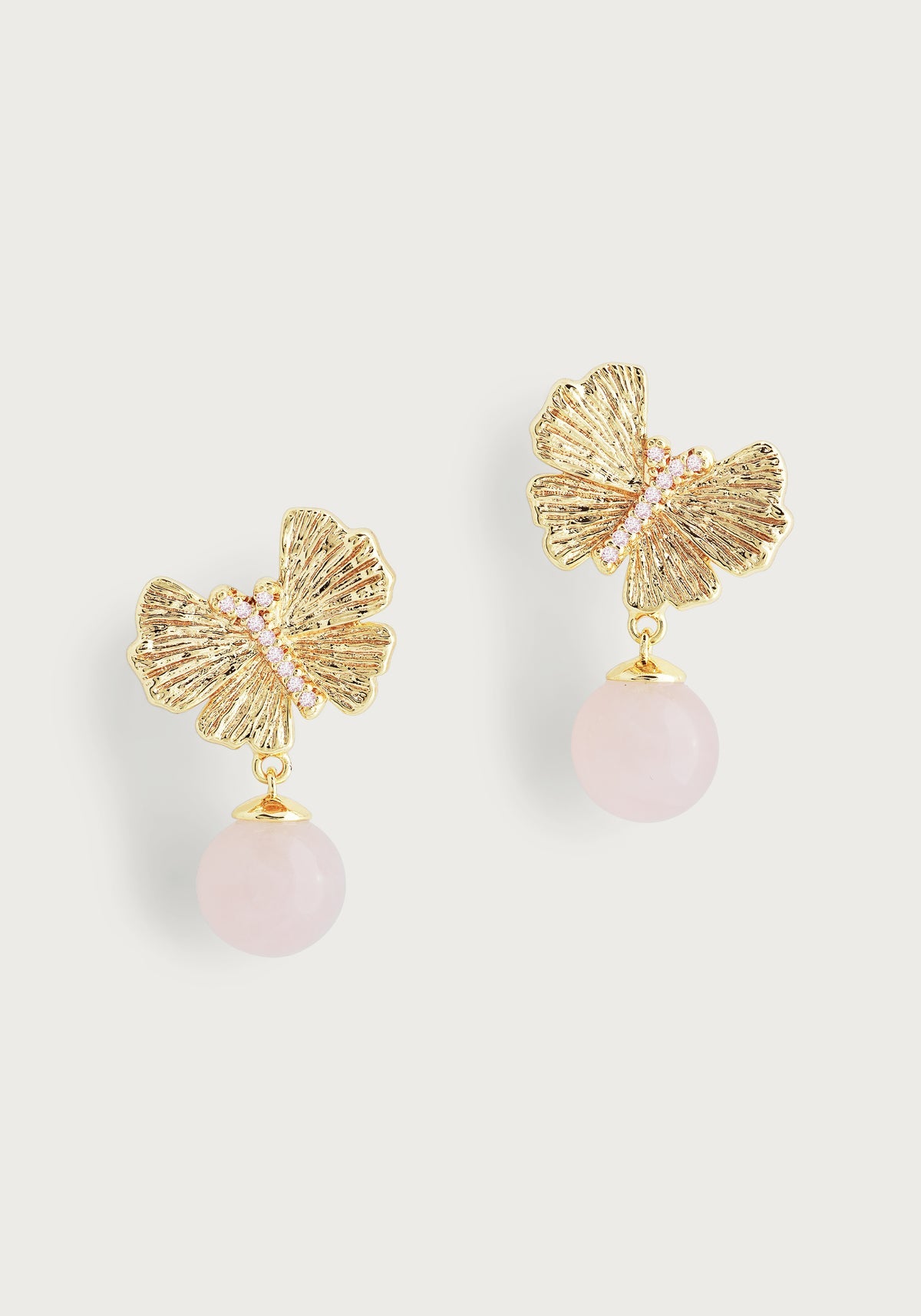 Butterfly Rose Drop Earring