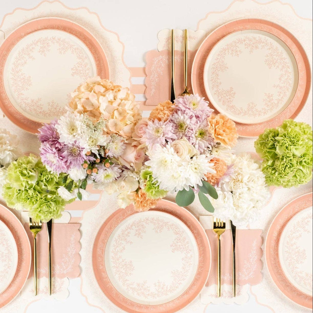 Floral Elegance Pink Dessert Plates 8pk