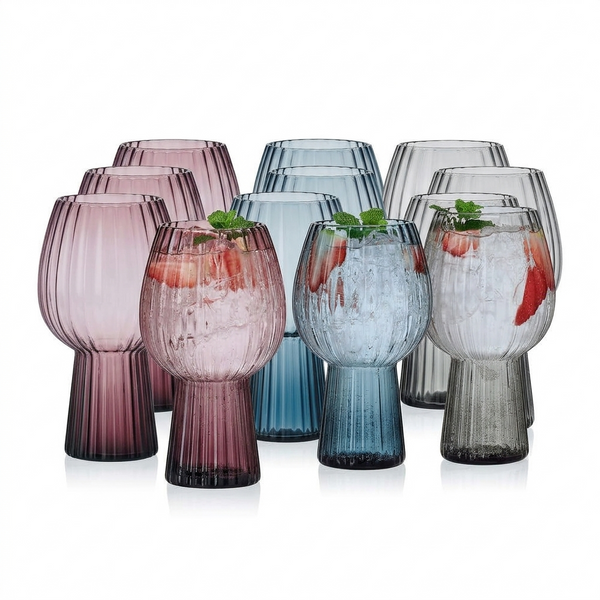 Phoebe Optic Set of 4 Goblet Glasses