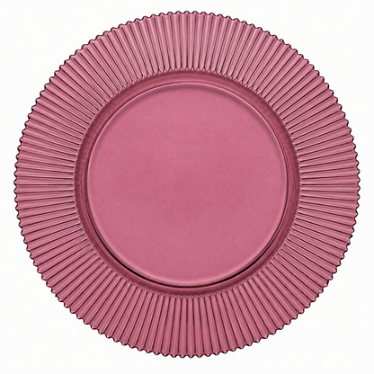 Ribbed Glass Charger 13”