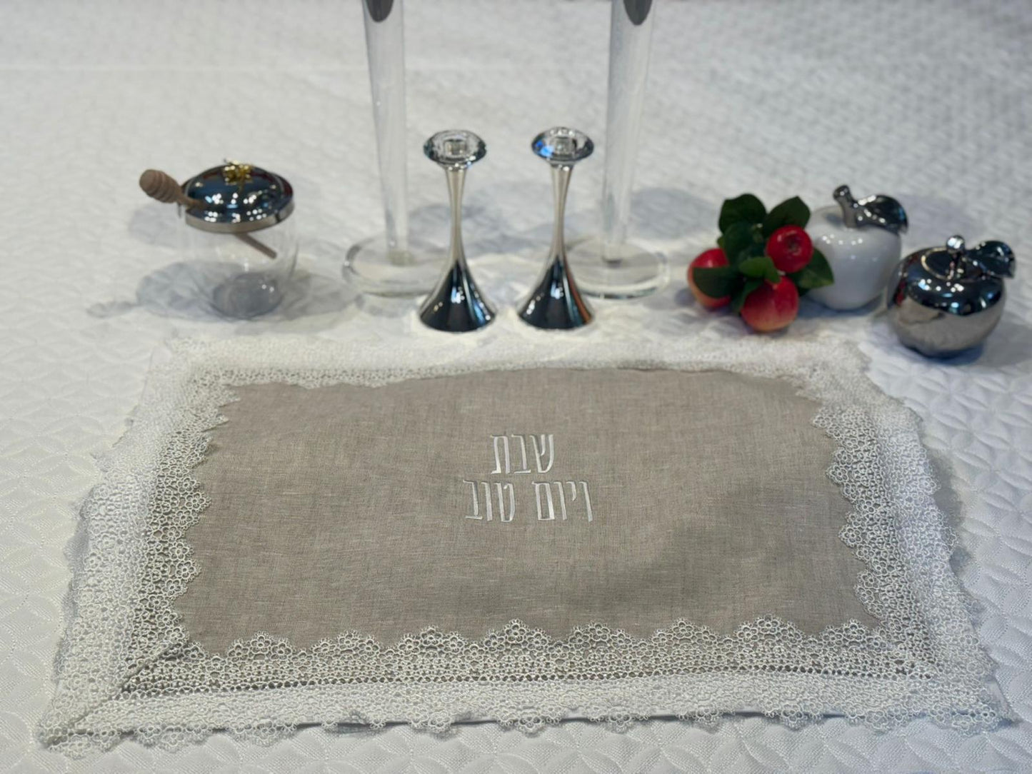Lace Linen Challah Covers
