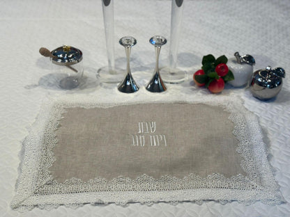 Lace Linen Challah Covers
