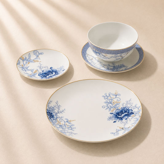 Cypress Blue 16pc Dinnerware (Service for 4)