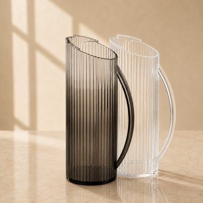 Acrylic Ribbed Pitcher