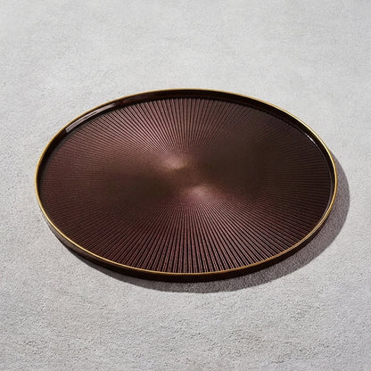 Domo Glass Charger with Gold Rim
