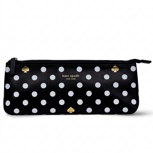 Polka Dots Pencil Case-Black/White