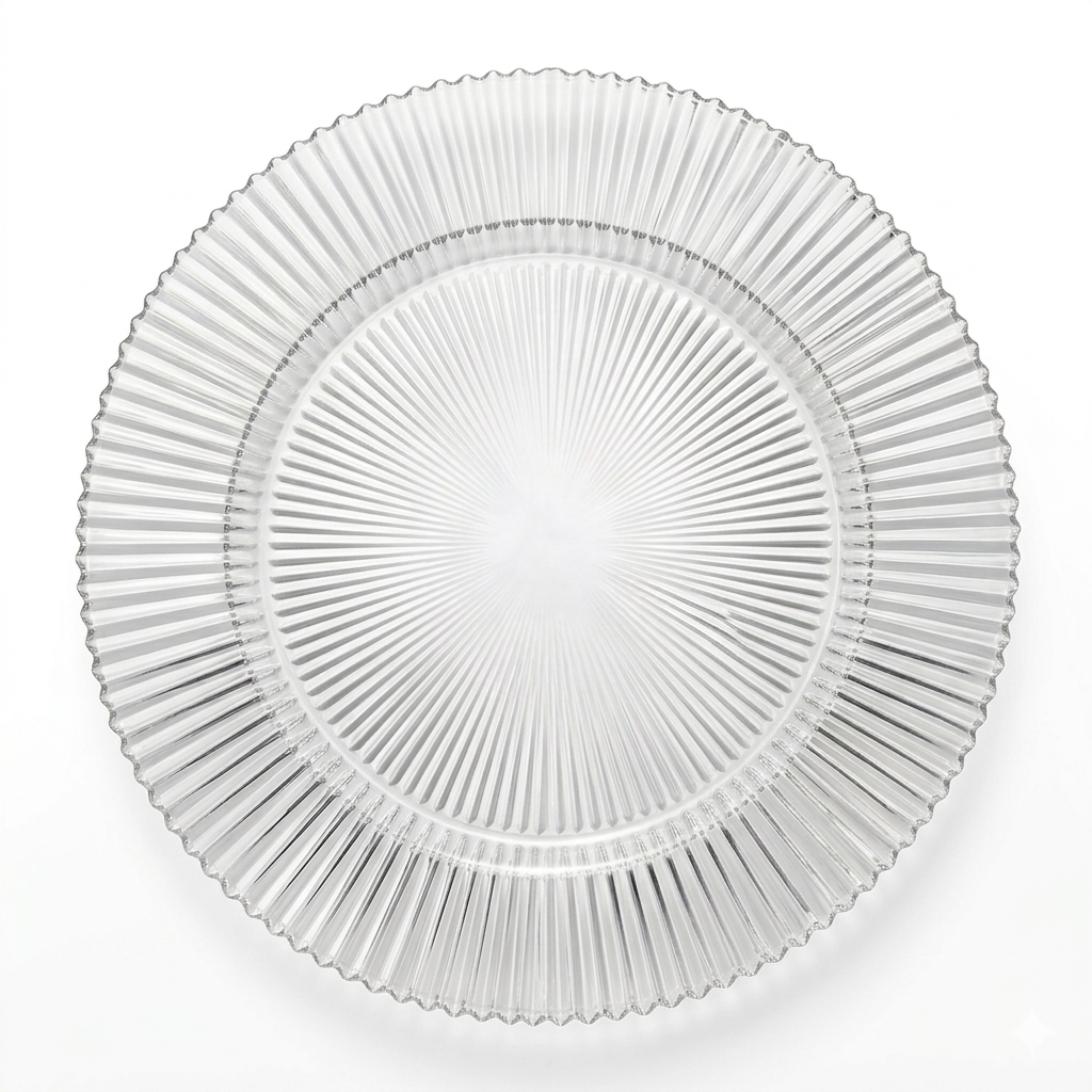 Ribbed Glass Charger 13”