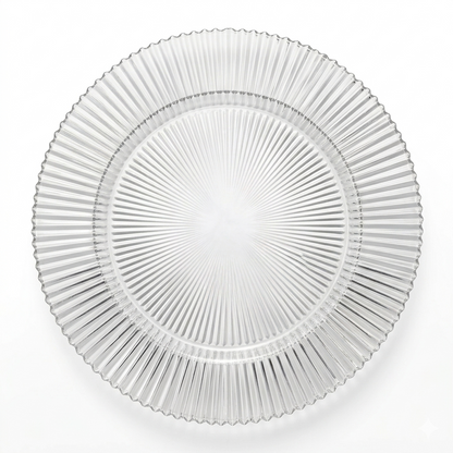 Ribbed Glass Charger 13”