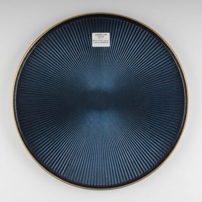 Domo Glass Charger with Gold Rim