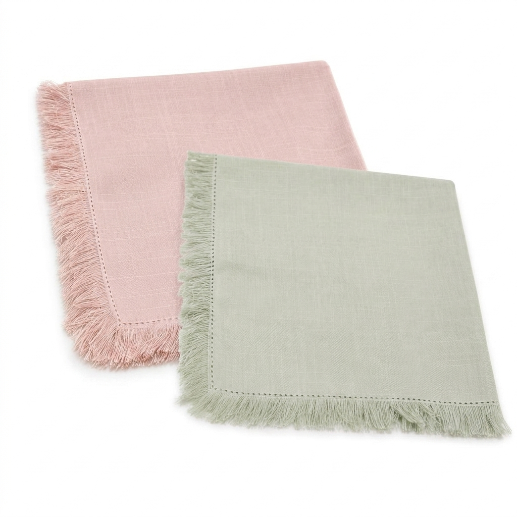 Large Fringe Napkin Set of 4 20”x20”